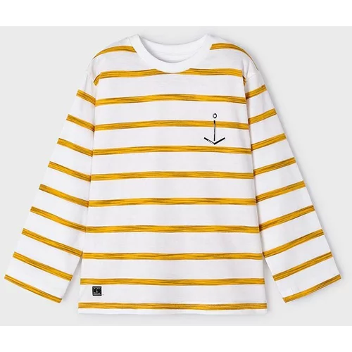 Mayoral Otroška bombažna majica z dolgimi rokavi rumena barva