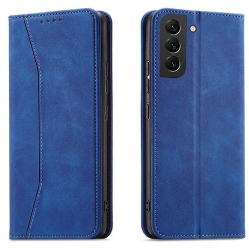  Modni etui/ovitek za Samsung S22, magnet, Moder Cene