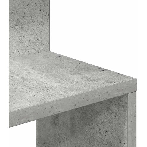  Zidne kutne police siva boja betona 32x32x127,5 cm od iverice Slike