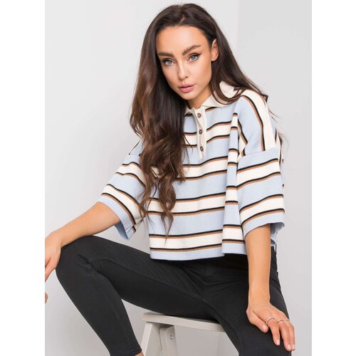 RUE PARIS Blouse-269-BZ-15501.94P-white-blue Slike