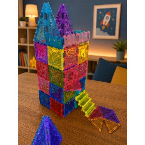  Magnetne Kocke Magnetni konstruktor Rainbow Holiday 68 delova Magnetne kocke ( SW12761 ) Slike
