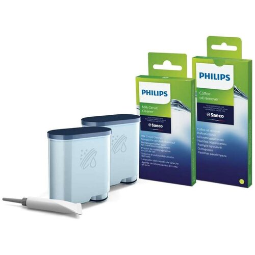Odstranjivač Vzdrževanje CA6707/10 komplet 2x AquaClean 6x čistilci mleka 6x degreasers, (5000507964) Slike