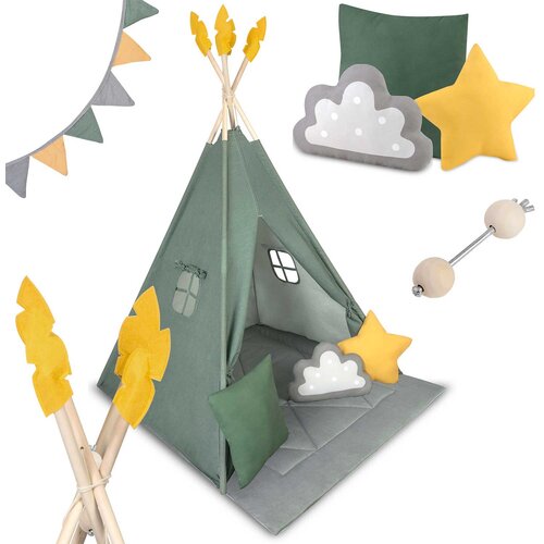 Janshop Tipi &scaron;otor za otroke NK -406 Nukido - zelena, (21389304) Cene
