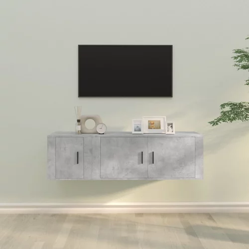 vidaXL 2-dijelni set TV ormarića siva betona konstruirano drvo