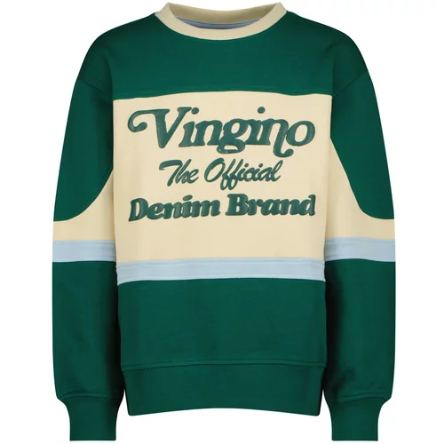 VINGINO Sweater majica boja pijeska / svijetloplava / smaragdno zelena