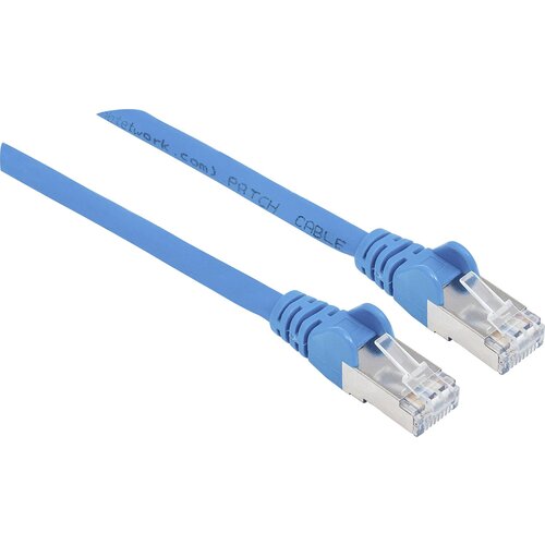 Intellinet 350792 RJ45 omrežni kabel\, Patch kabel CAT 6a S/FTP 15.00 m modra za&scaron;čita iz folije\, pletena za&scaron;čita\, brez halogena 1 kos, (20418068) Cene