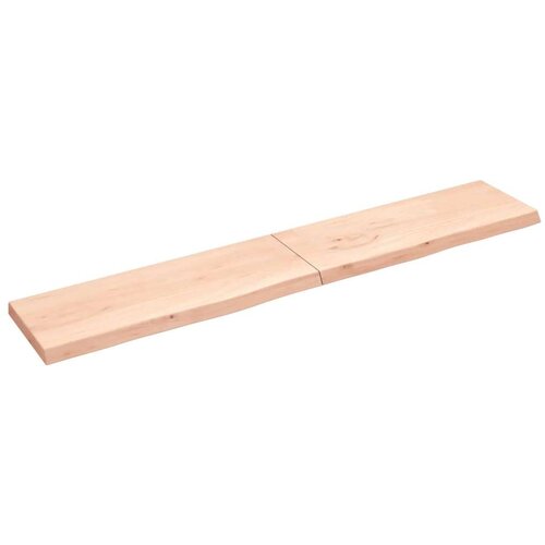  Stenska polica 220x40x(2-6) cm neobdelana trdna hrast Slike