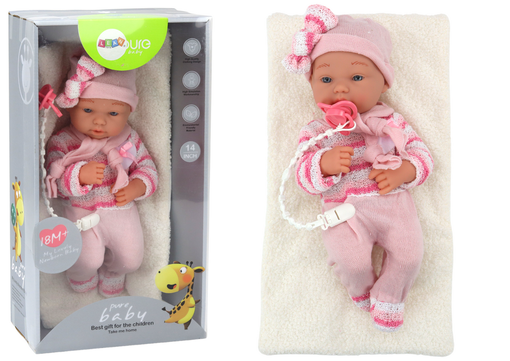 Lean Toys Dojenček punčka v roza oblačilih Cene