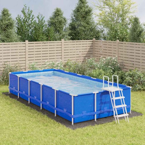 Platno za tlo ispod bazena svjetlosivo 750x370 cm poliesterska Cijene