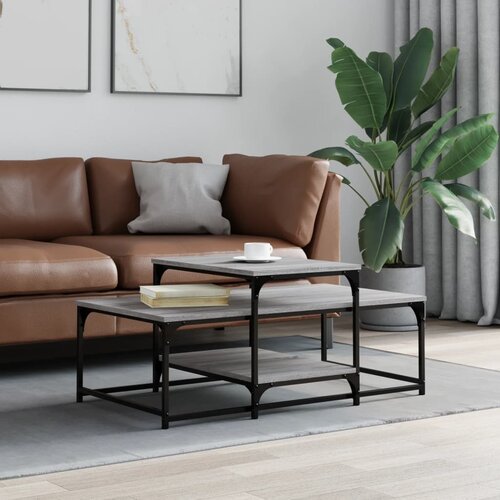 vidaXL Stolić za kavu boja sivog hrasta 102x60x45 cm konstruirano drvo Cijene