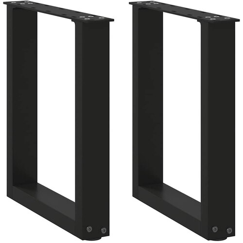 VidaXL noge kavne mizice u-oblika 2 kosa črna 38x(42-43)cm jeklo Slike