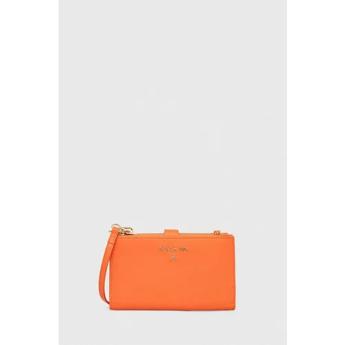 Patrizia Pepe Usnjena denarnica ženski, oranžna barva