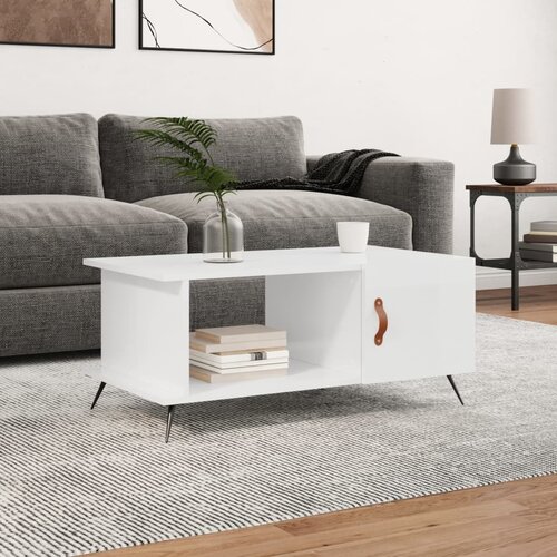 Stolić za kavu bijeli 90 x 50 x 40 cm od konstruiranog drva Cijene