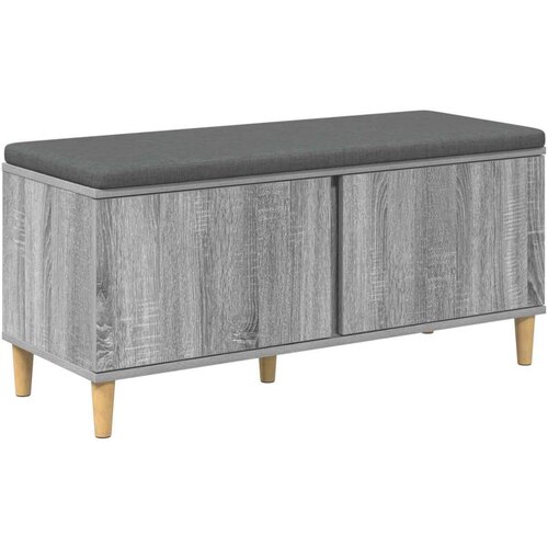  Klupa za hodnik s jastukom Siva Sonoma 60 x 38 x 46 cm Slike