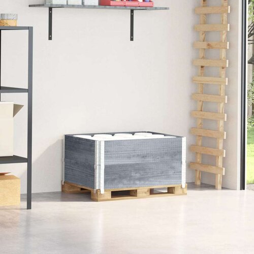  Okviri za palete 2 kom sivi 80x60 cm od masivne borovine Cijene