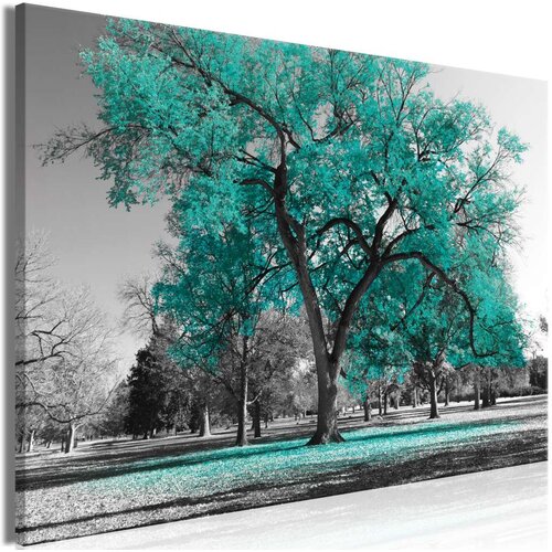  Slika - Autumn in the Park (1 Part) Wide Turquoise 120x80 Cijene