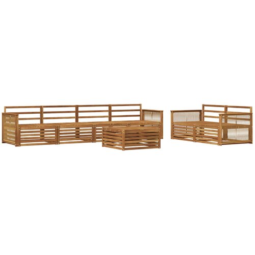 vidaXL Zunanja garnitura za sedenje 7 pcs Naravna Masiven les akacije, (5000281411) Cene