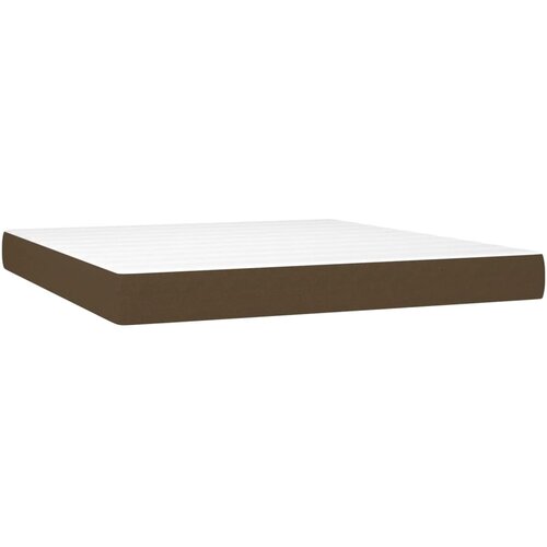  box spring s madracem LED tamnosmeđi 180x200 cm tkanina Slike