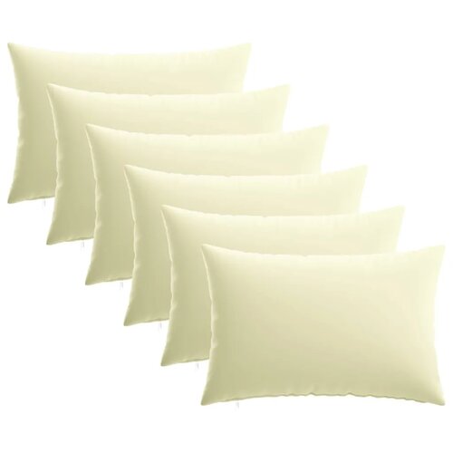  Presvlaka za jastuk 6 pcs HEERLEN Krem 50 x 75 cm Poliester - Krem 50 x 75 cm 6 Slike