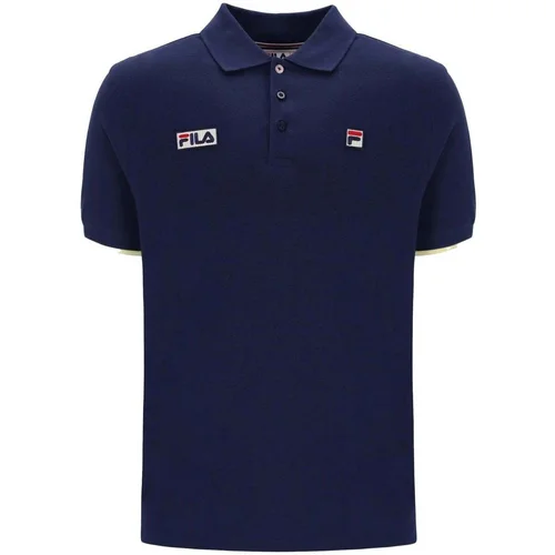 Fila Pablo Three Button Tipped Polo Shirt Navy/Lemonade Plava