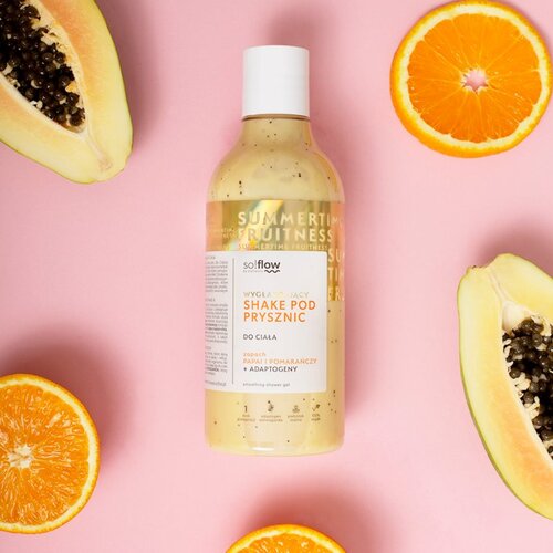 SoFlow Smoothing Shower Shake gel za prhanje za vse tipe kože Papaya &amp;amp; Orange 400 ml Slike