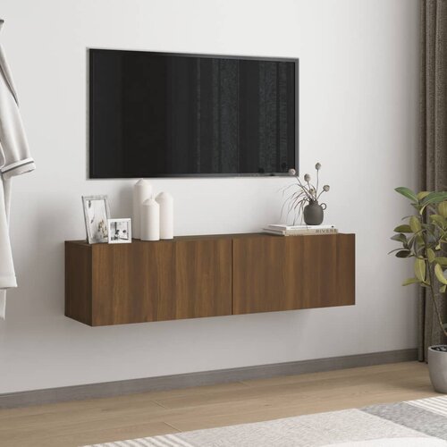 VidaXL Zidni TV ormarić smeđi hrast 120x30x30 cm konstruirano drvo Slike