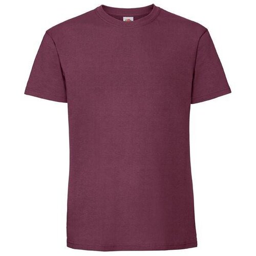 Fruit Of The Loom Burgundy Men's T-shirt Iconic 195 Ringspun Premium Cene