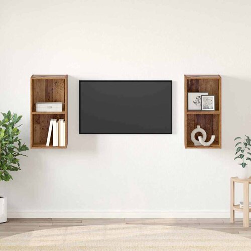  Set TV komoda Zidne 2 pcs Staro drvo 37 x 37 x 72 cm Cijene