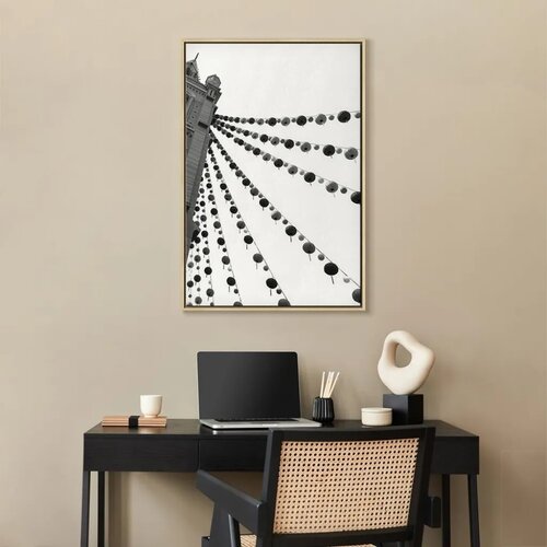  Slika - Joyful Festival (1 Part) Vertical 40x60 U prirodnom drvenom okviru Slike