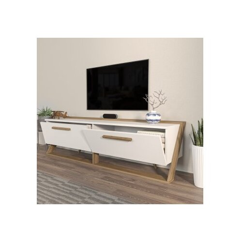 Hanah home astrid white walnut polica za tv Slike