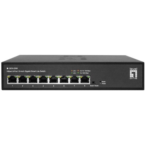  LevelOne Hilbert 10” 8-Port Gigabit Smart Lite Switch, 8 x Gigabit RJ45 (10 /100 /1000) Cene