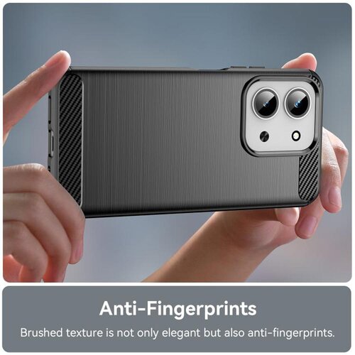 Techsuit Carbon Silicone maska za Xiaomi Redmi 15C 4G / Redmi 15C 5G - crna Slike