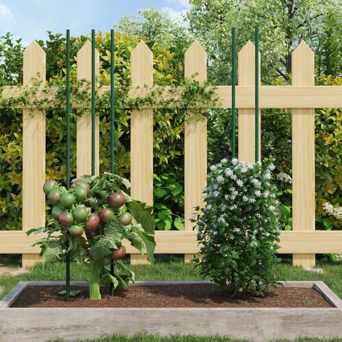 vidaXL Oporni stebri za vrtne rastline 30 kosov zeleni 115 cm jeklo Cene