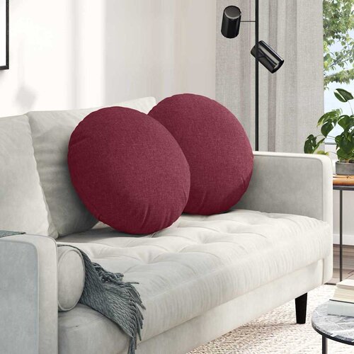  Jastučići za sjedenje 2 pcs Vinska crvena &Oslash;50 x 19 cm tkanina Cijene
