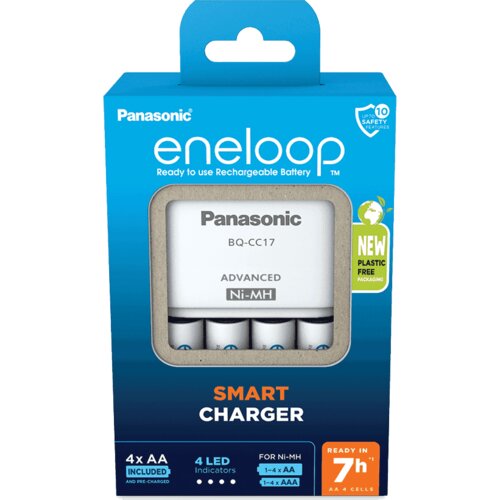 Panasonic Eneloop AA K-KJ17MCD40E 23005 - Punjač za baterije sa 4 punjive baterije Cene