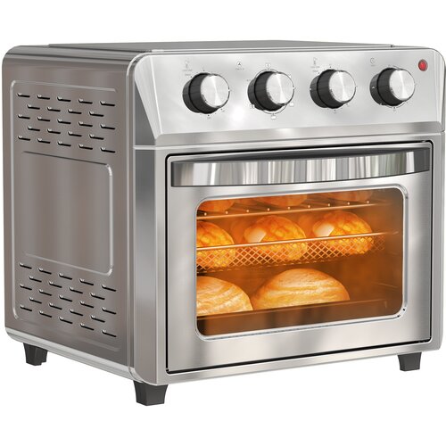 HOMCOM Mini pečica &ndash; nerjaveče jeklo, kaljeno steklo &ndash; 40,6 D x 39 &Scaron; x 36,8 V cm &ndash; srebrna, (5000242665) Cene