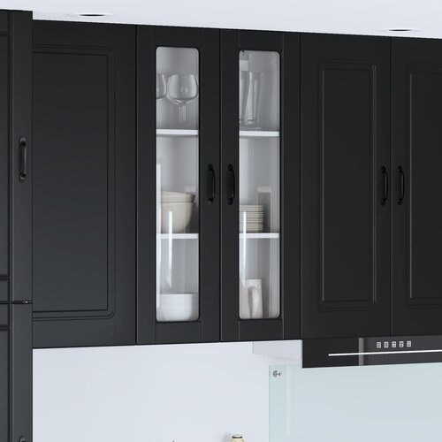  Zidni stakleni ormarić PORTO Crna 60 x 31 x 100 cm Cene
