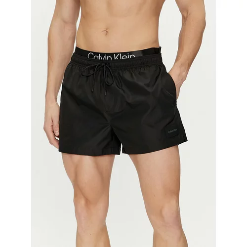 Calvin Klein Swimwear Kopalne hlače KM0KM00947 Črna Regular Fit