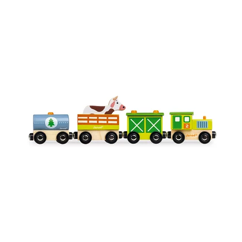 Janod drvena igračka lokomotiva farm