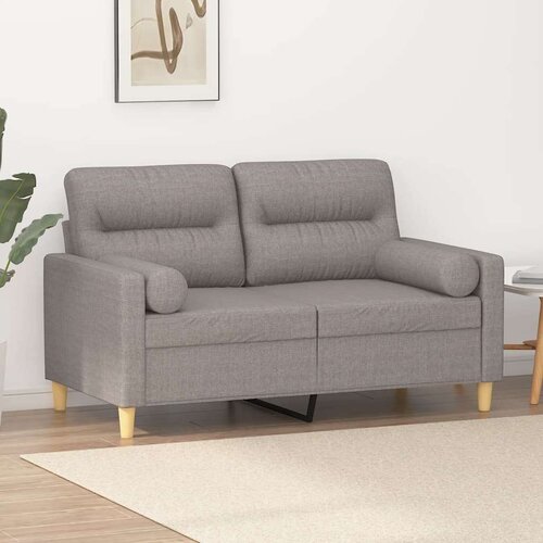  Kavč dvosed z blazinami taupe 120 cm blago, (20924968) Cene