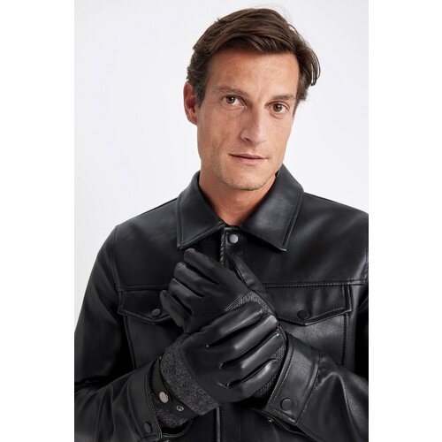 Defacto Men's Faux Leather Gloves Cene