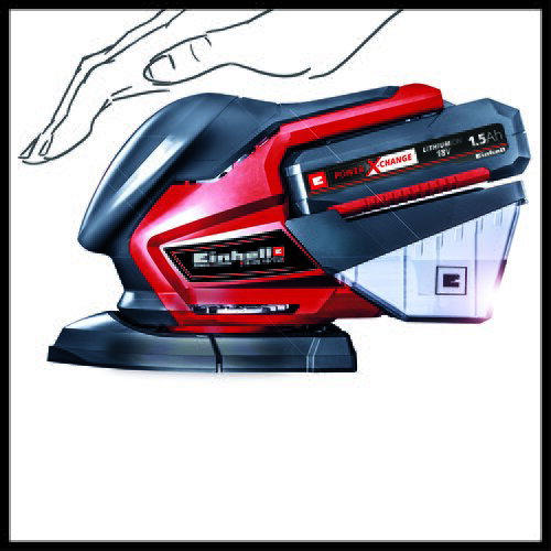 Einhell akumulatorska vibraciona brusilica/&amp;scaron;lajferica te-os 18/150 li + 2,5 ah starter kit 4460708/3810000033 Slike