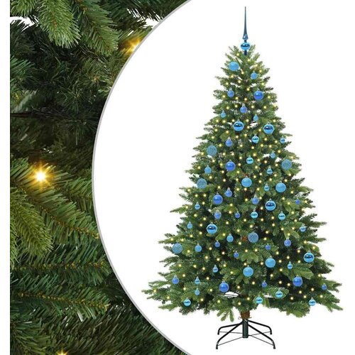 VidaXL Umjetno božićno drvce s stalakom Zelena 180 cm PE i PVC Slike