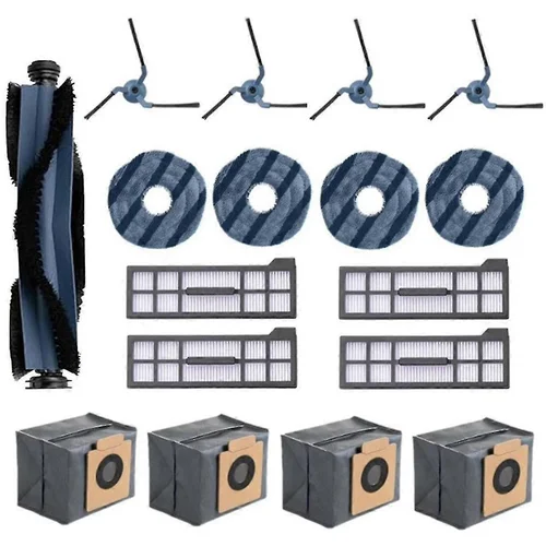 INORCO Za X10 Pro Omni robotski sesalnik Glavna stranska krtača Mop krpa HEPA filter vrečke za prah dodatki nadomestni deli, (21854458)