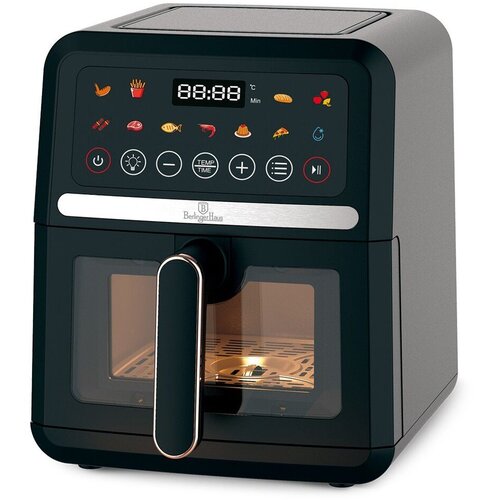 Berlinger Haus Friteza na vruć vazduh sa prozorom Black Rose Collection BH-9780, 5L, Crna Slike