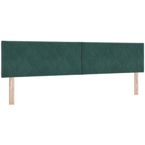 vidaXL Naslon za glavu Dijamantne kocke Tamno zelena 200 cm Baršun Cene