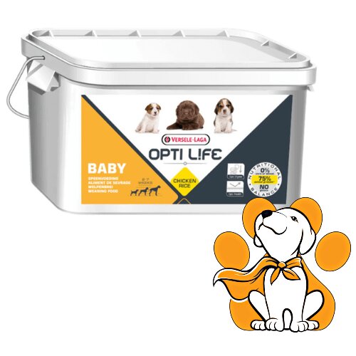 Opti Life Versele-Laga Baby Sarter Chicken 3kg, Hrana Za Štence Za Pravilan Rast Slike