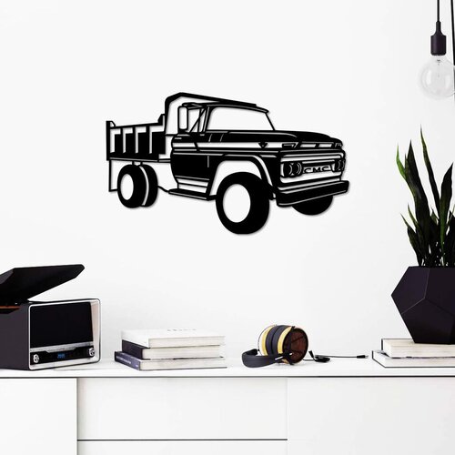 Wallity zidna dekoracija gmc truck 1962, 60 x 35 cm, crna Cene