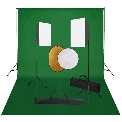  Fotografska oprema sa softboxovima, pozadinom i reflektorom Slike