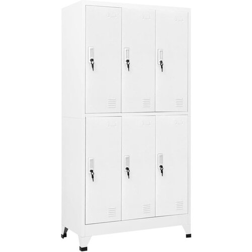  S ključem i 6 pretinaca čelični 90 x 45 x 180 cm sivi Cijene
